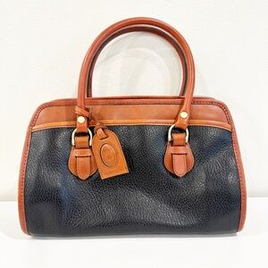 Liz Claiborne Leather Co. Vintage Two Tone Elegant Leather Handbag Purse